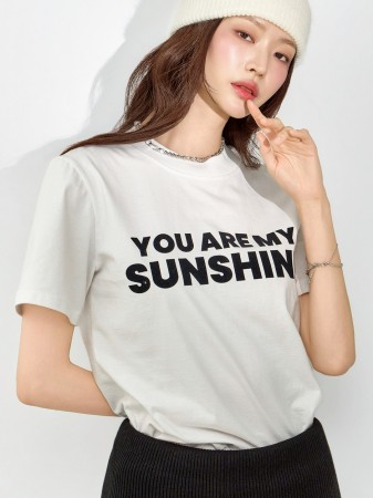 E4114 字母 上衣 Korea