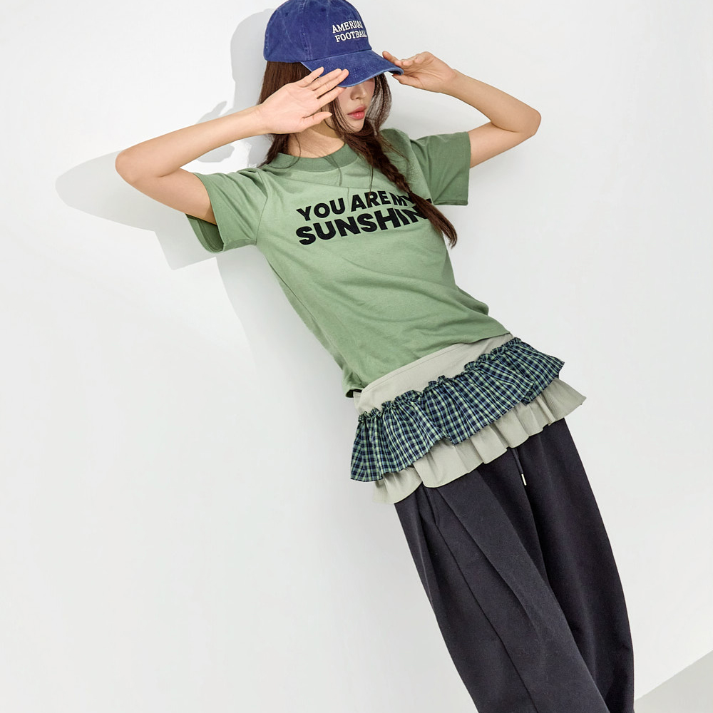 EC-266 荷叶边 層疊 修身