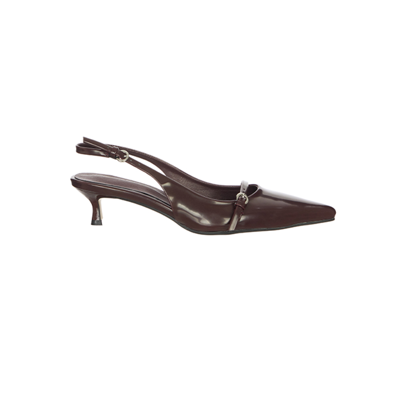 AR-3540 扣环 绑带 露跟鞋 矮跟高跟鞋