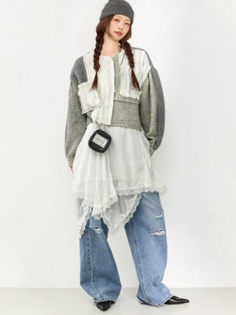 D5451 蕾丝 修身 連衣裙 Korea