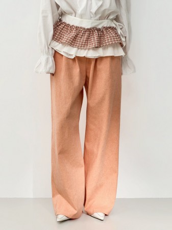 P3737 着色 棉 褲子 Korea