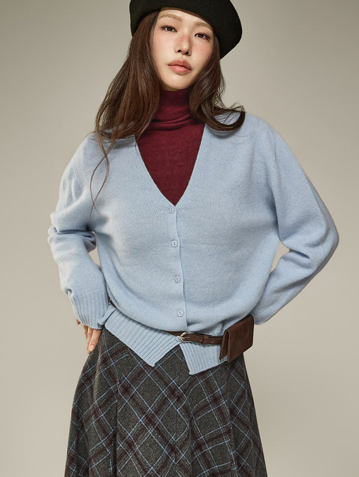 J3341 Wool Knit Cardigan