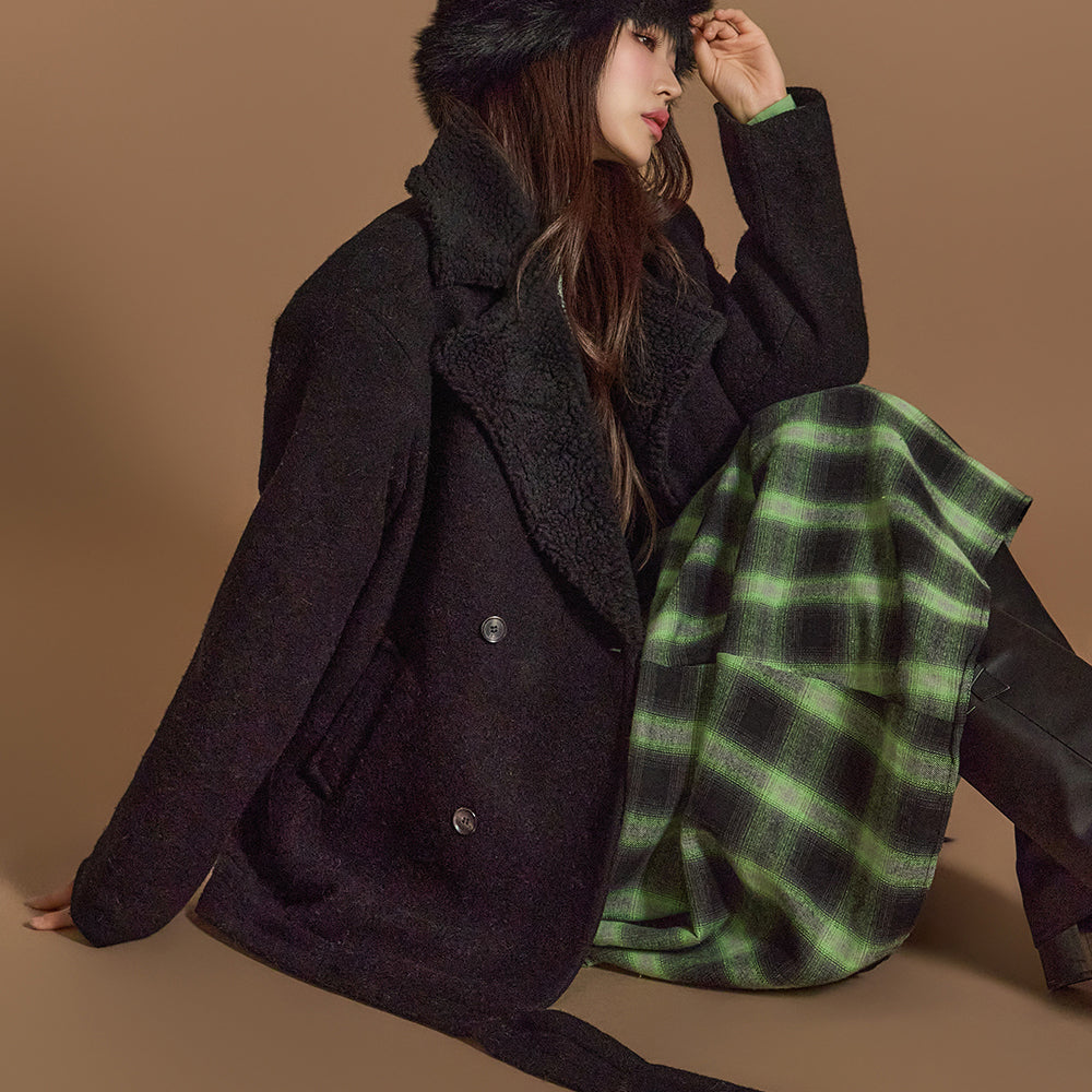 J2557 Belted Quilted Coat