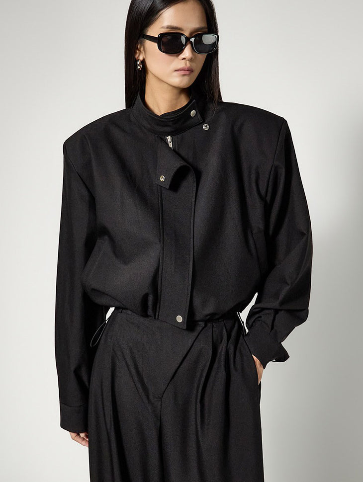 J3145 High-Neck Zip-Up Jacket