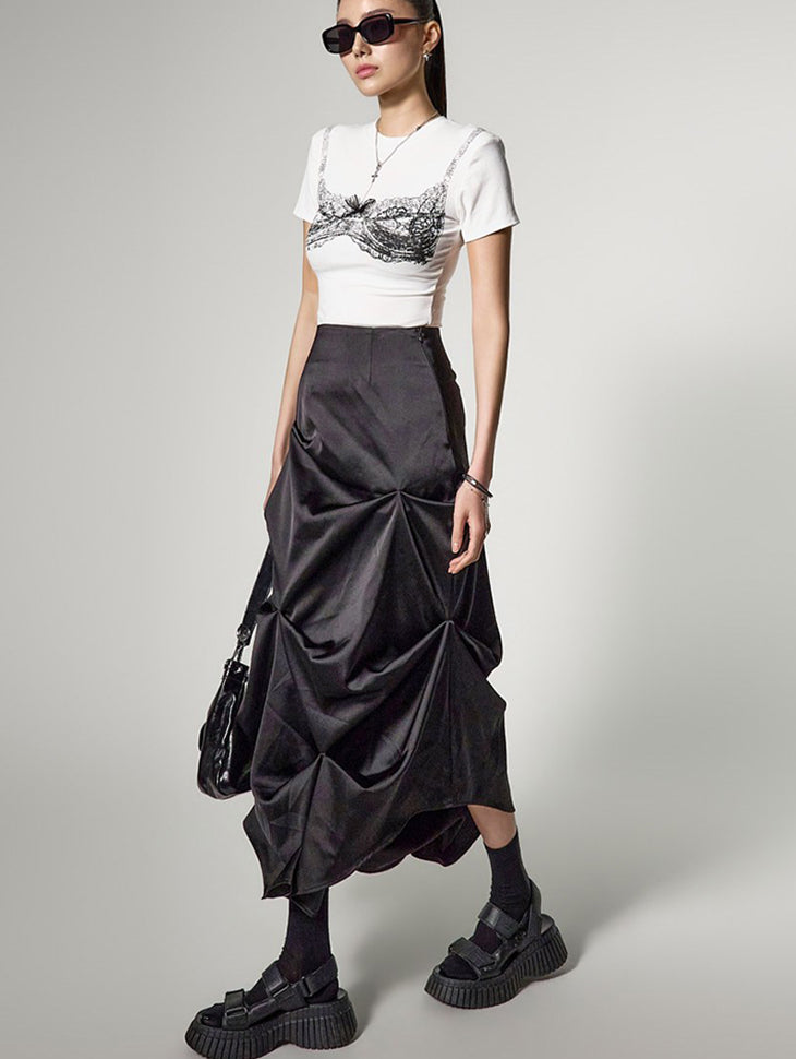 SK3192 Satin Twist Skirt