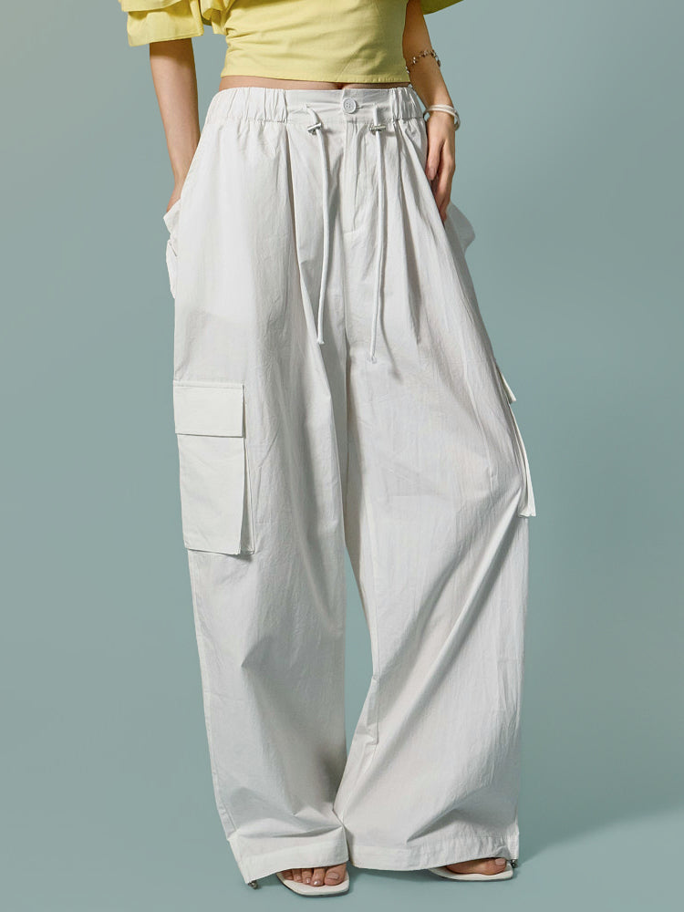 P3822 Frill Layered Cargo Pants