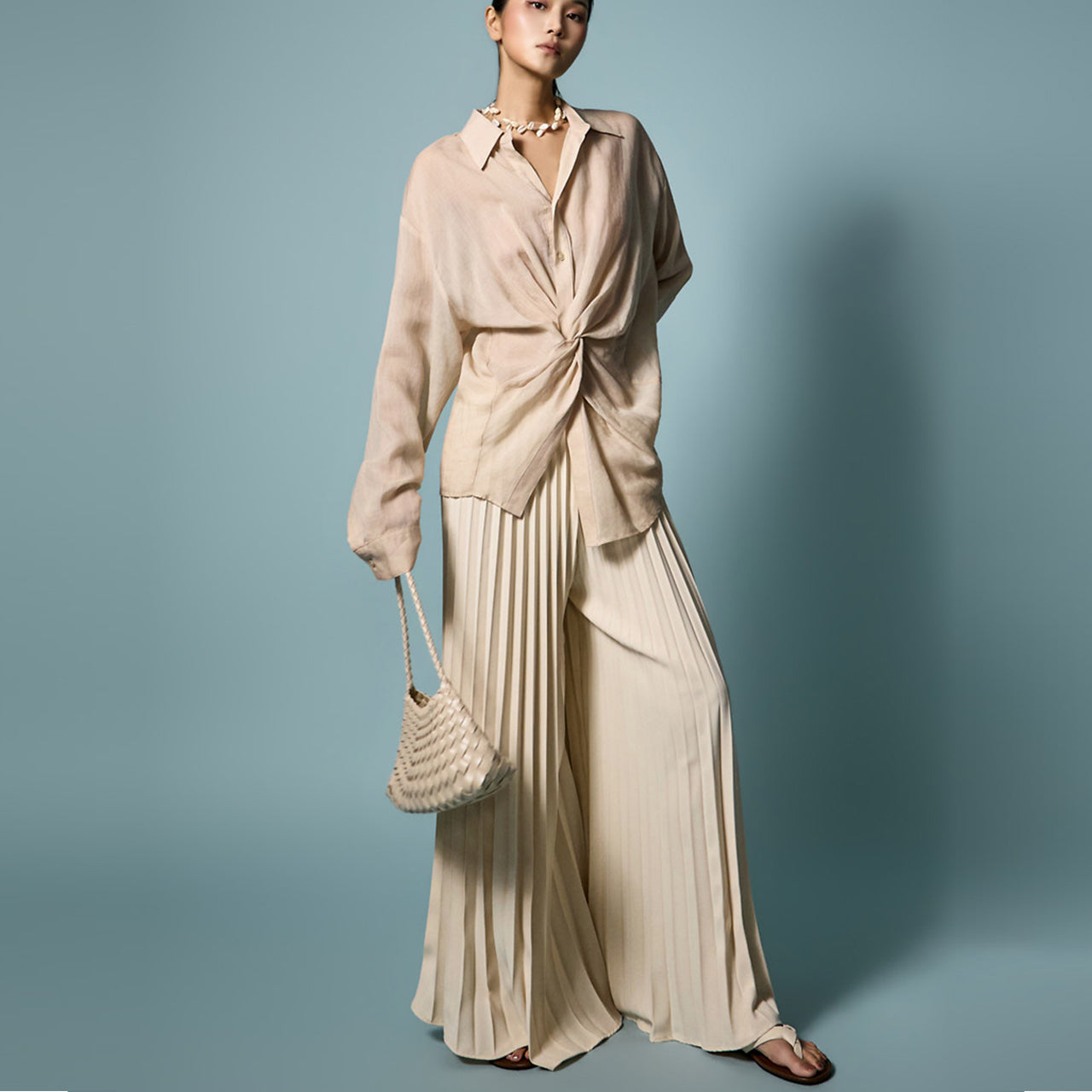 P3860 Pleated Wide Pants