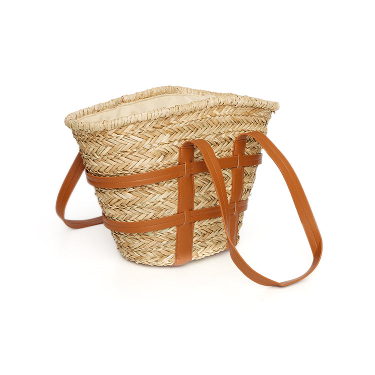 A-1493 Raffia Big Shoulder Bag