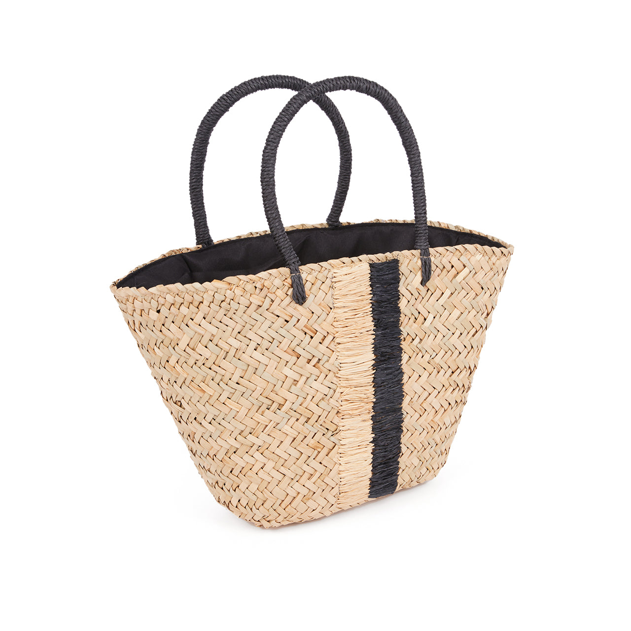 A-1580 Raffia Line Handle Bag
