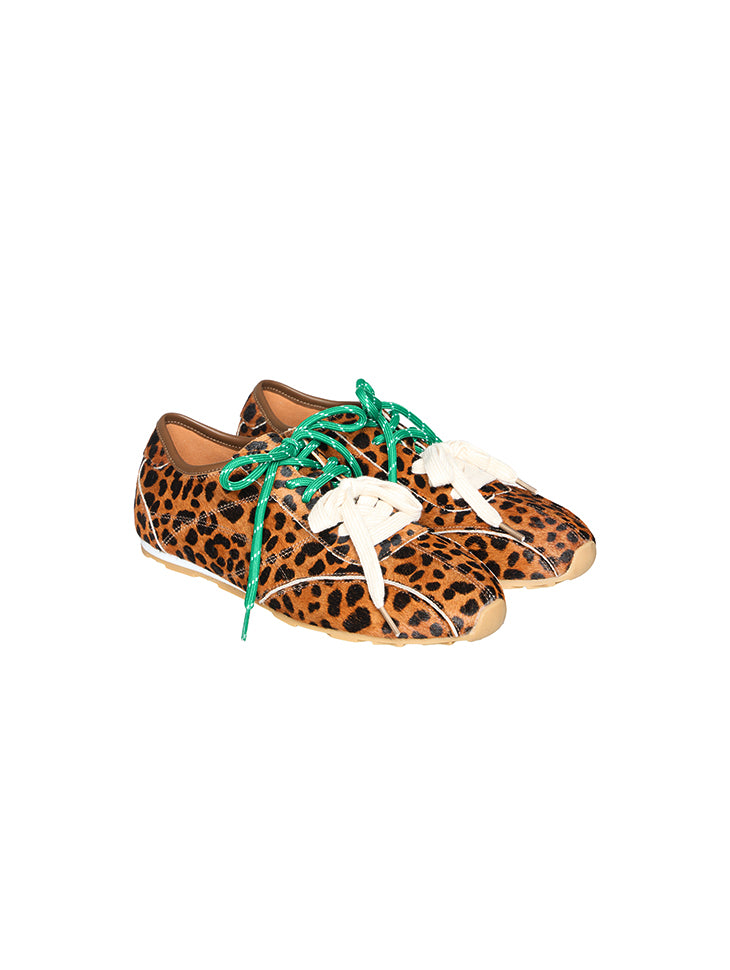 AR-3609 Leopard Lace-up Sneakers