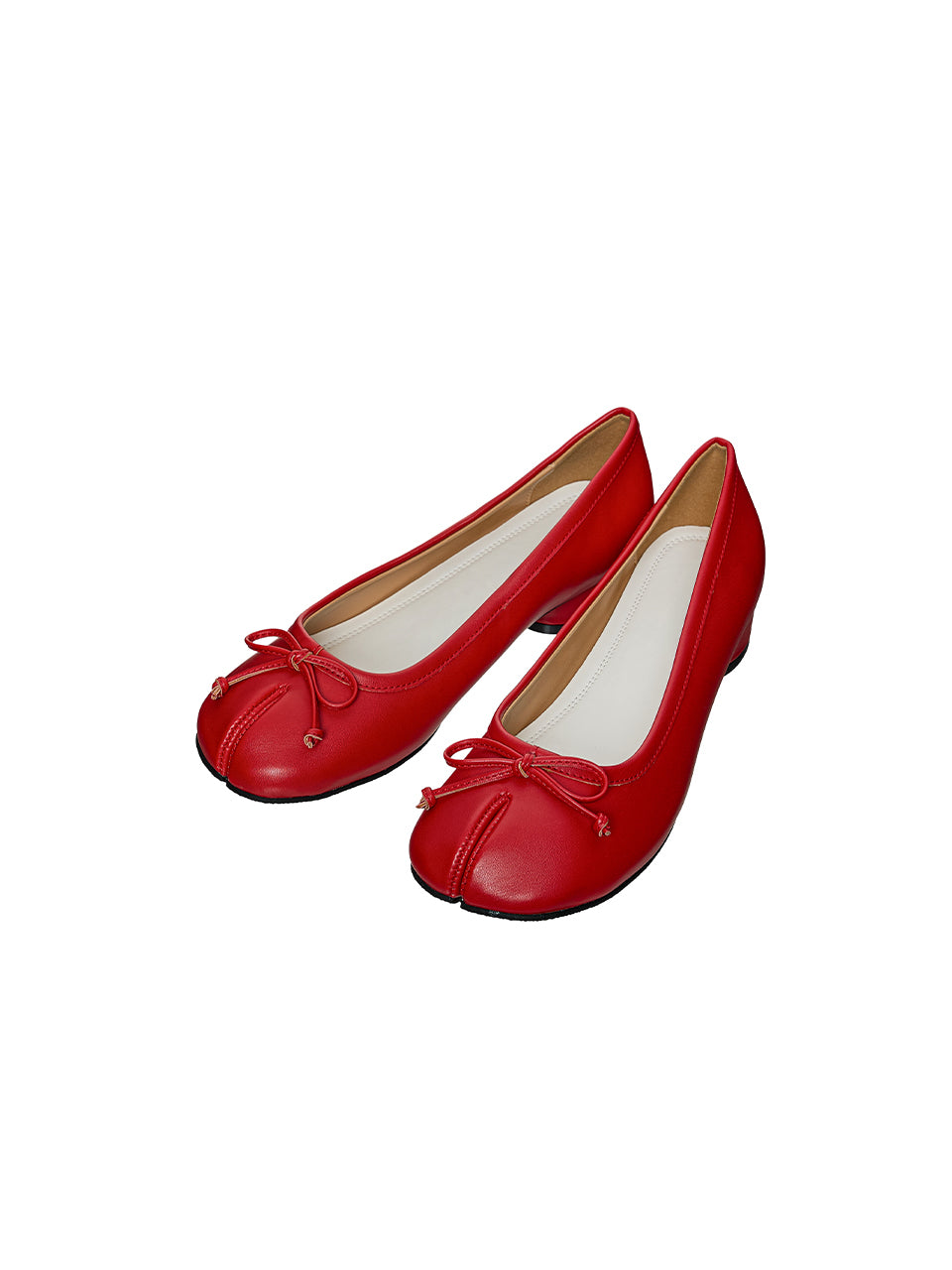 AR-3649 Toe Stitch Ribbon Flat Shoes