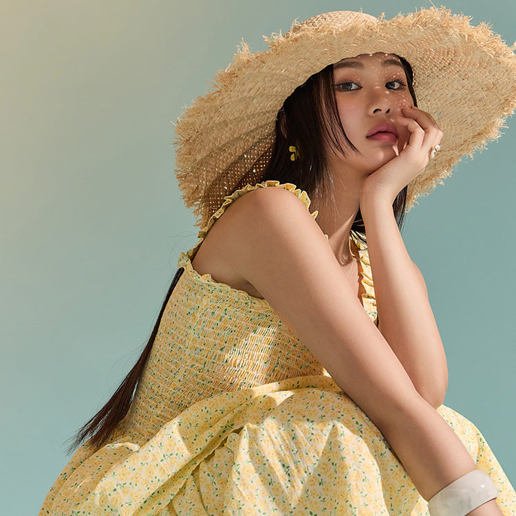 D4732 Floral Tiered Dress