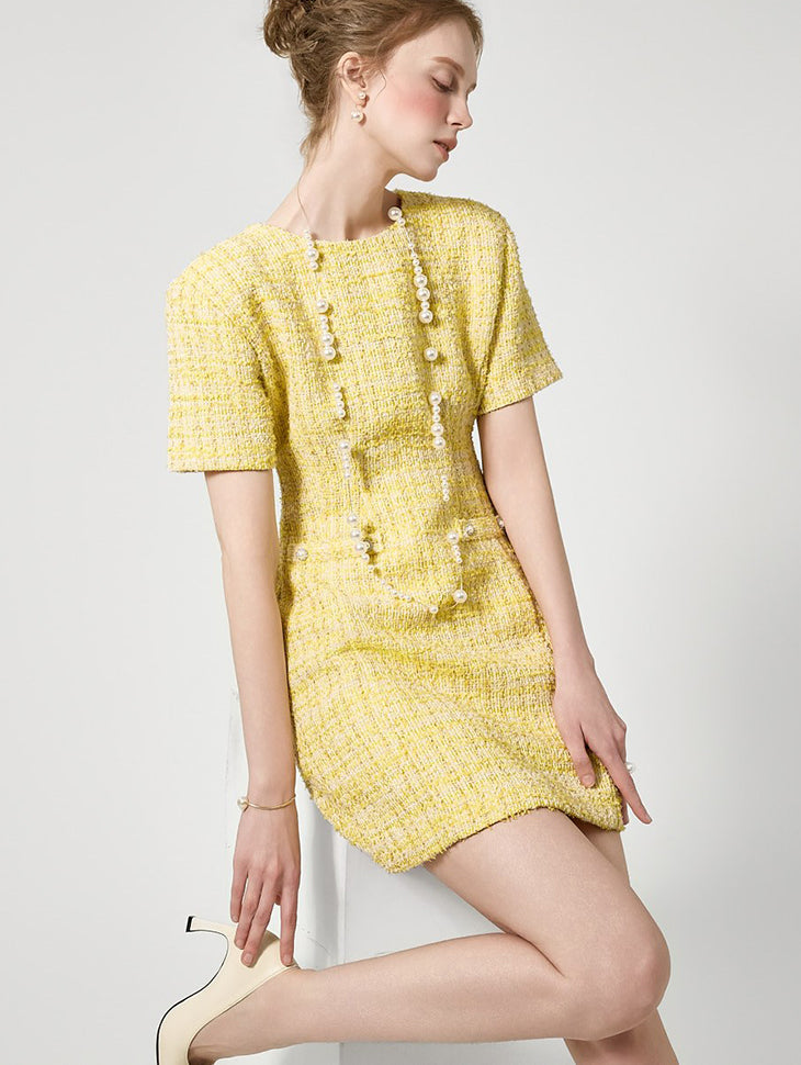 D5480 Tweed Mini Dress