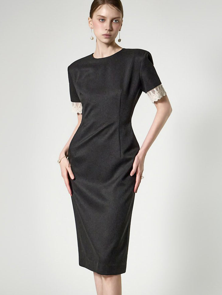 D5518 Lace Slim Dress