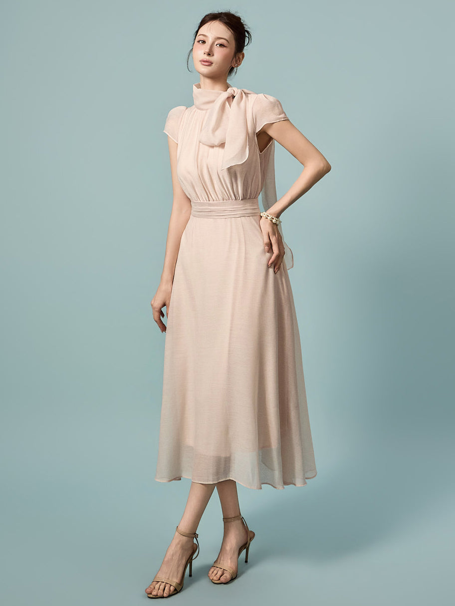 D5598 Scarf Flare Dress