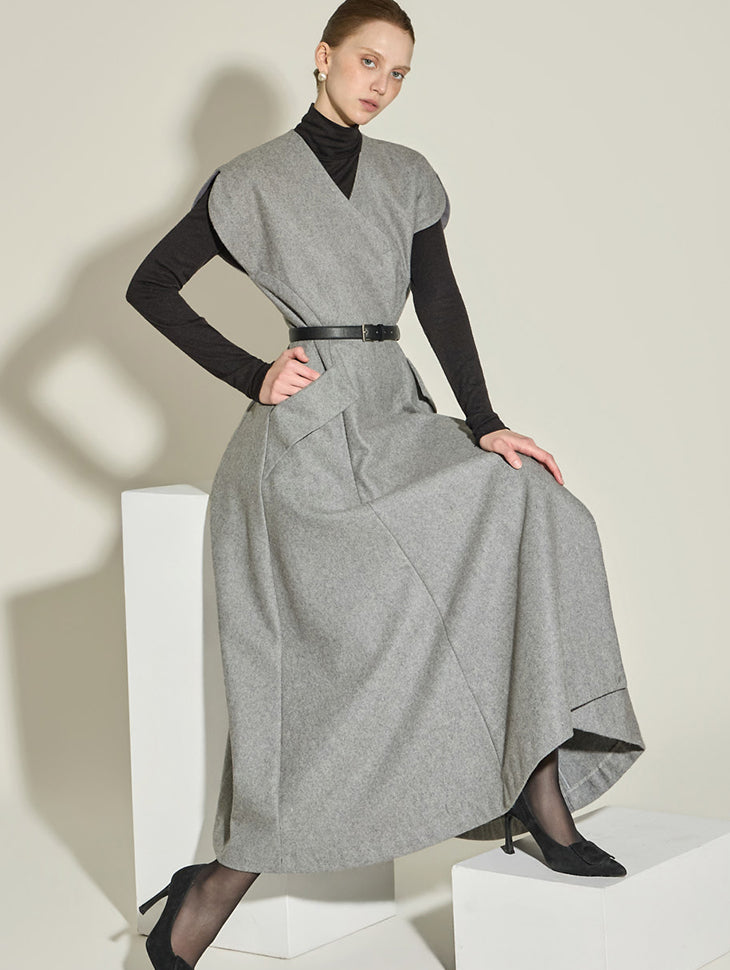 D9582 Flare Dress with Belt