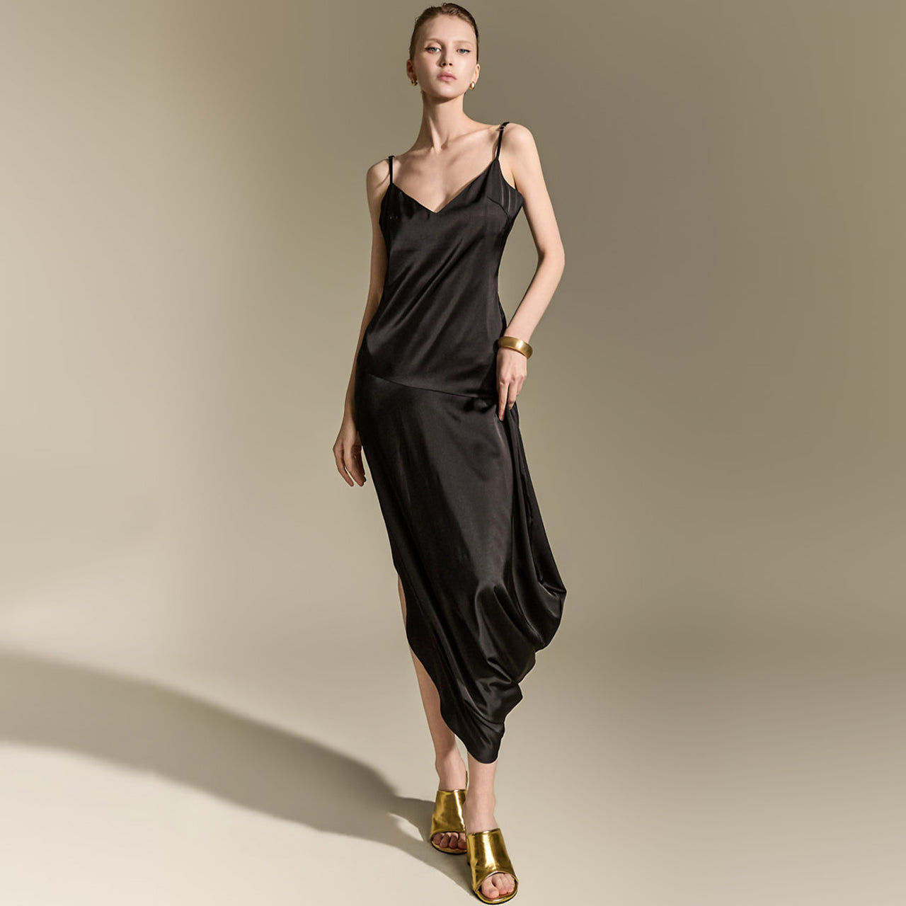 D9601 V-Neck Slip Dress