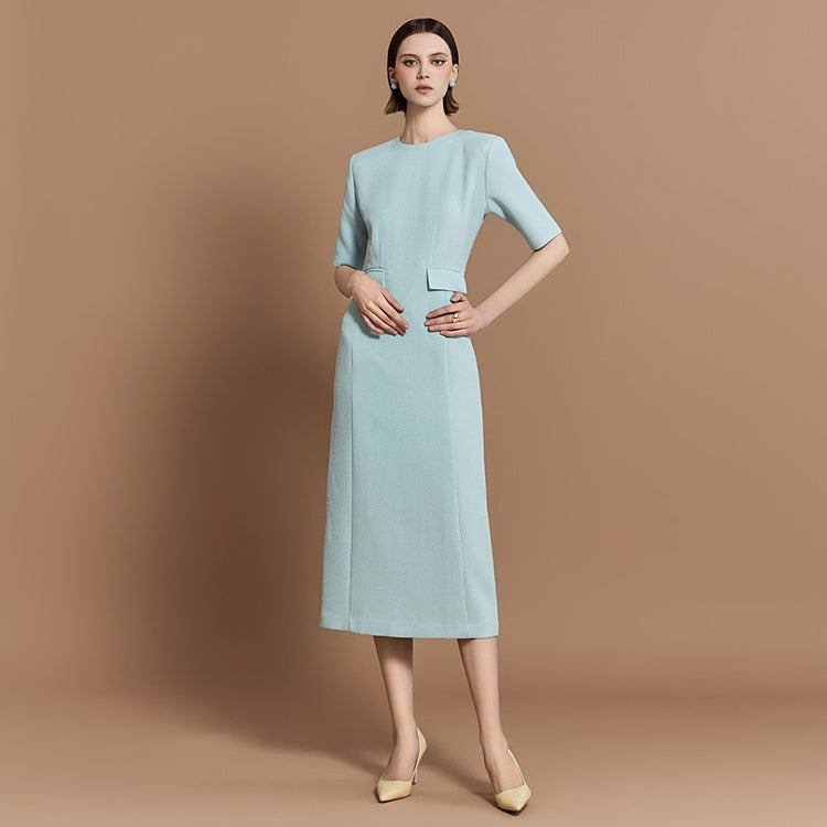 D4887 Pocket Midi Dress