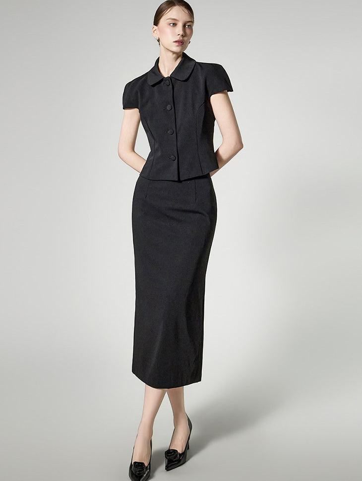 D5525 Round Collar Two-Piece Set