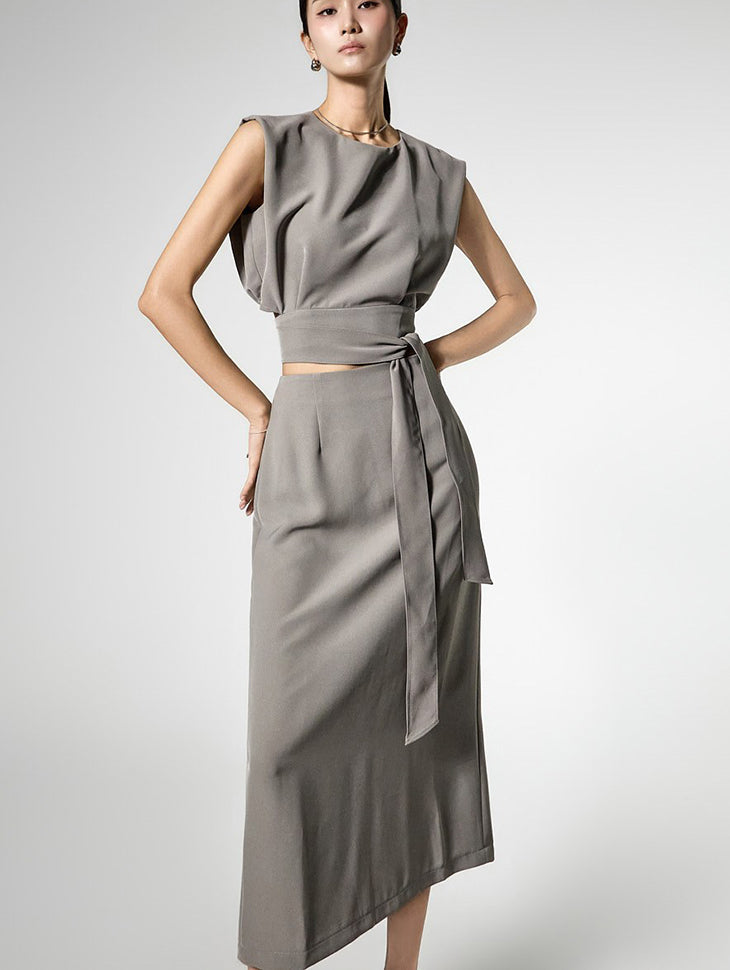 D5531 Strap Sleeveless Two-Piece