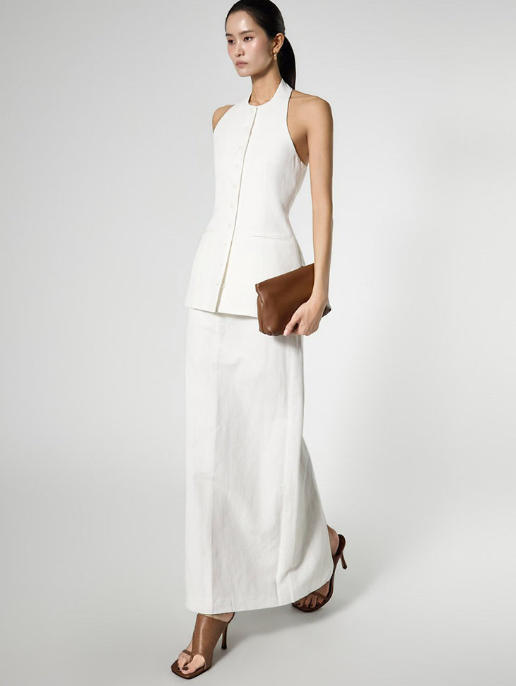 D5528 Halter Vest Two-Piece Set
