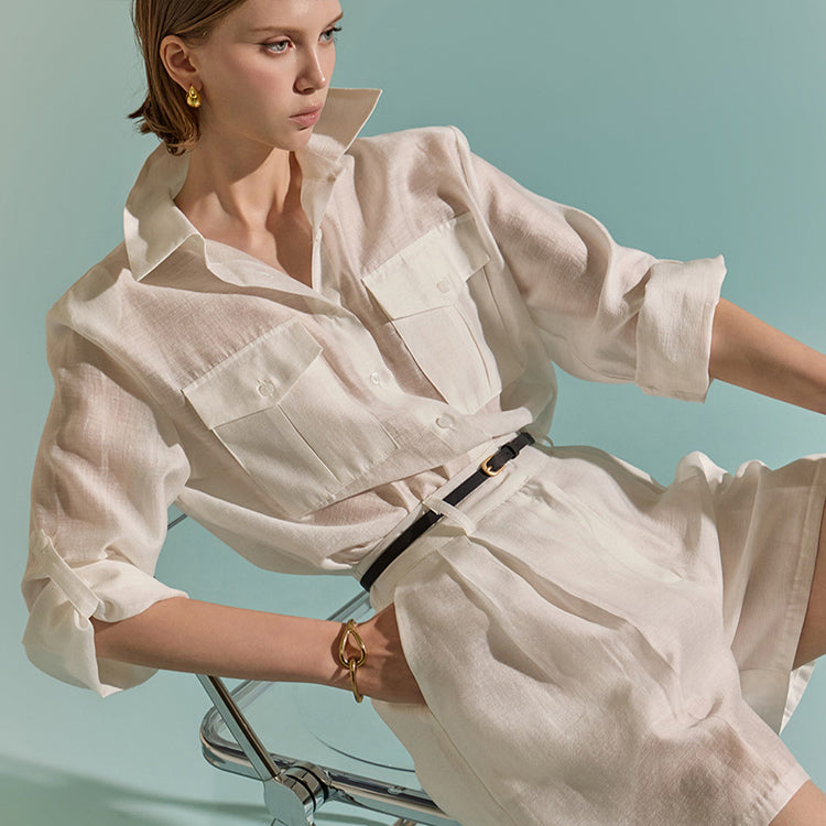 S555 Multi-way Rolled-up Shirt