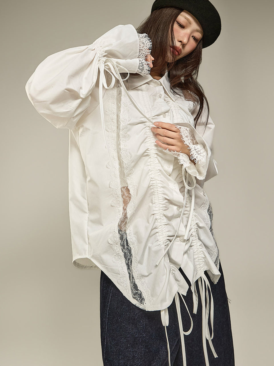 S934 Shirred String Shirts