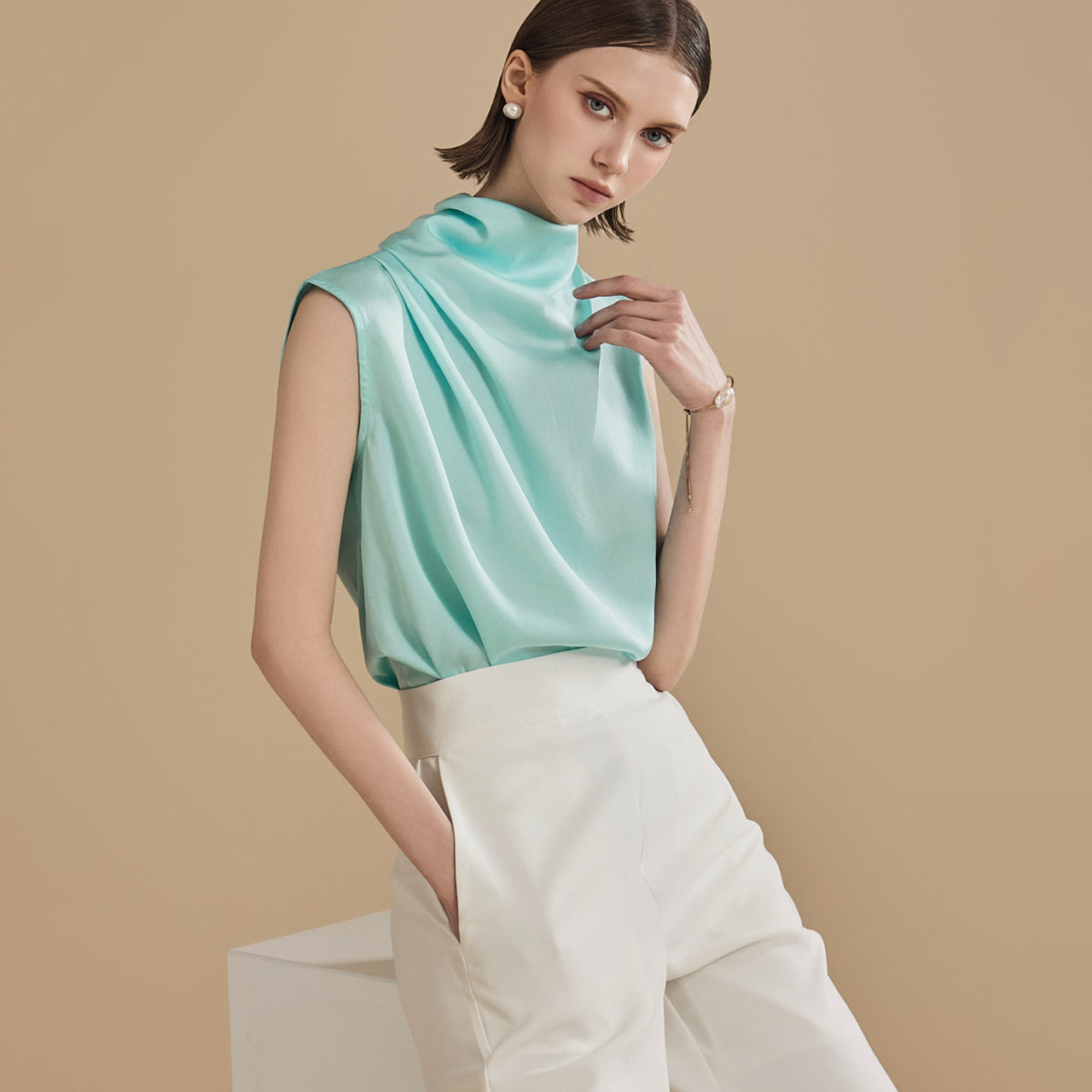 B2942 Draped Blouse