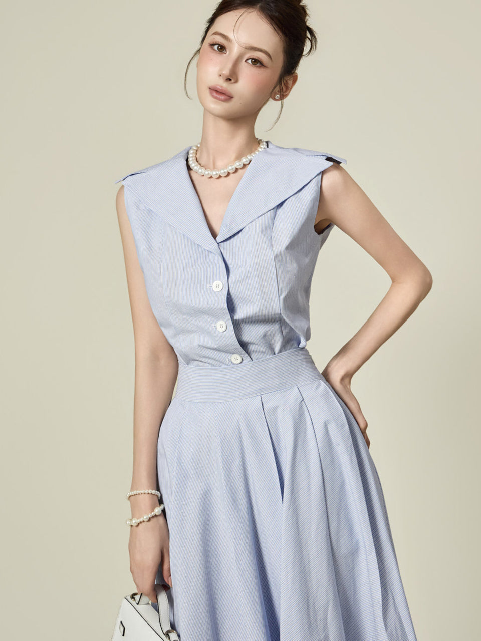 B3215 Sailor Collar Blouse