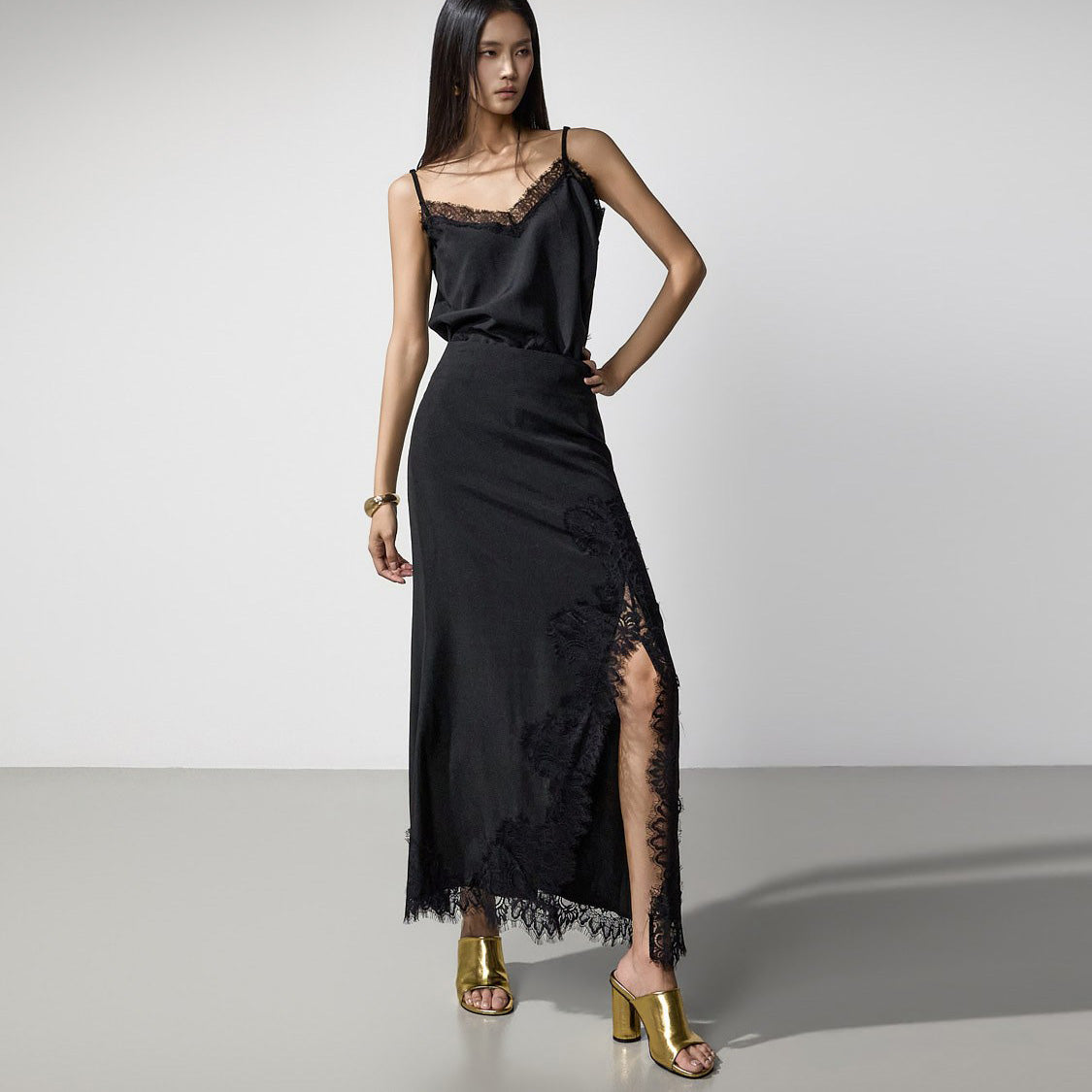 TP2445 Sleeveless Top and Skirt Set