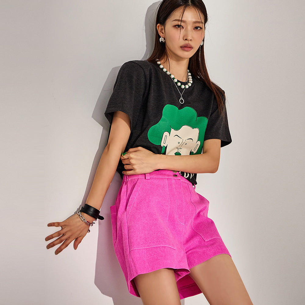 E2967 Vivid Printing Half Top