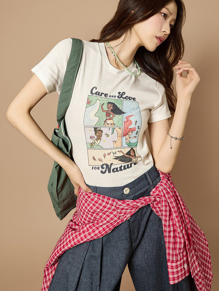 E4231 Vintage Print Top