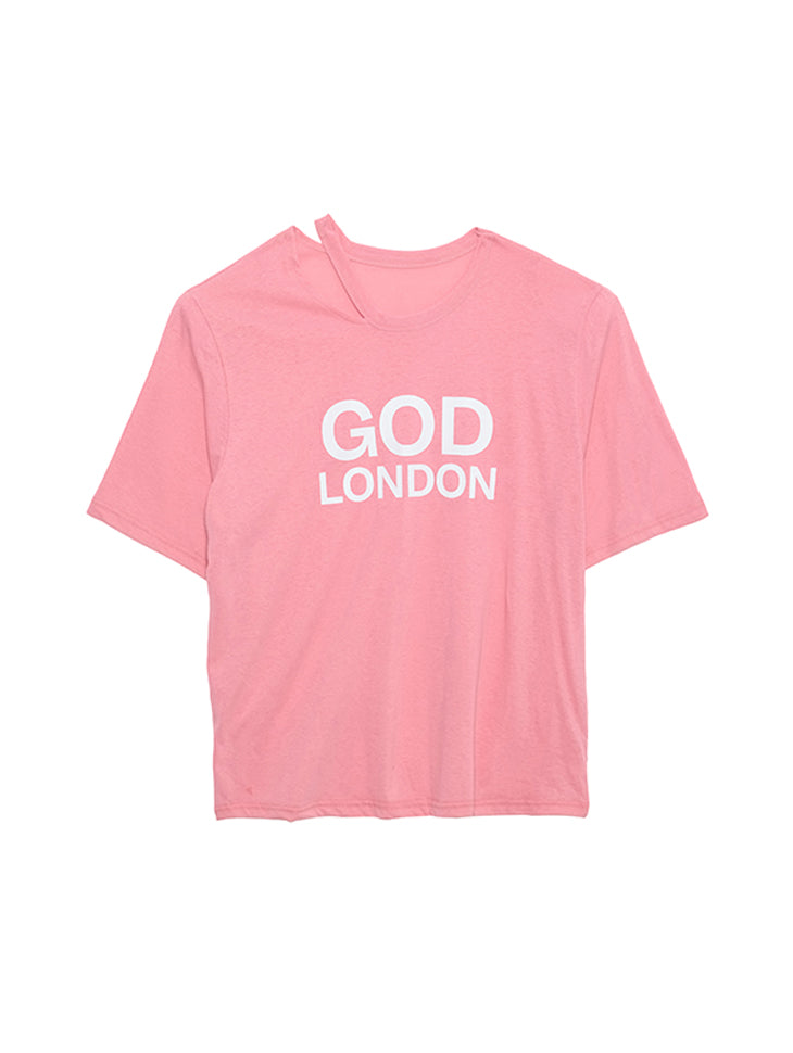 E4270 Shoulder Cutout Lettering Top