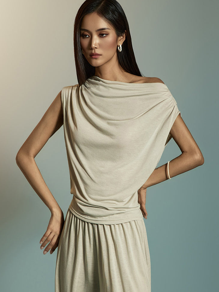 E3903 Cowl Neck Top