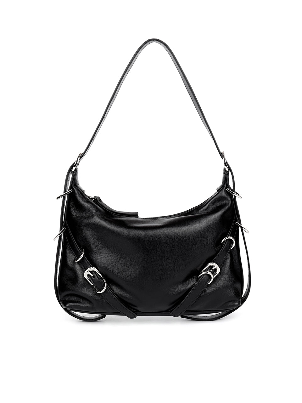 A-1614 Leather Buckle Shoulder Bag
