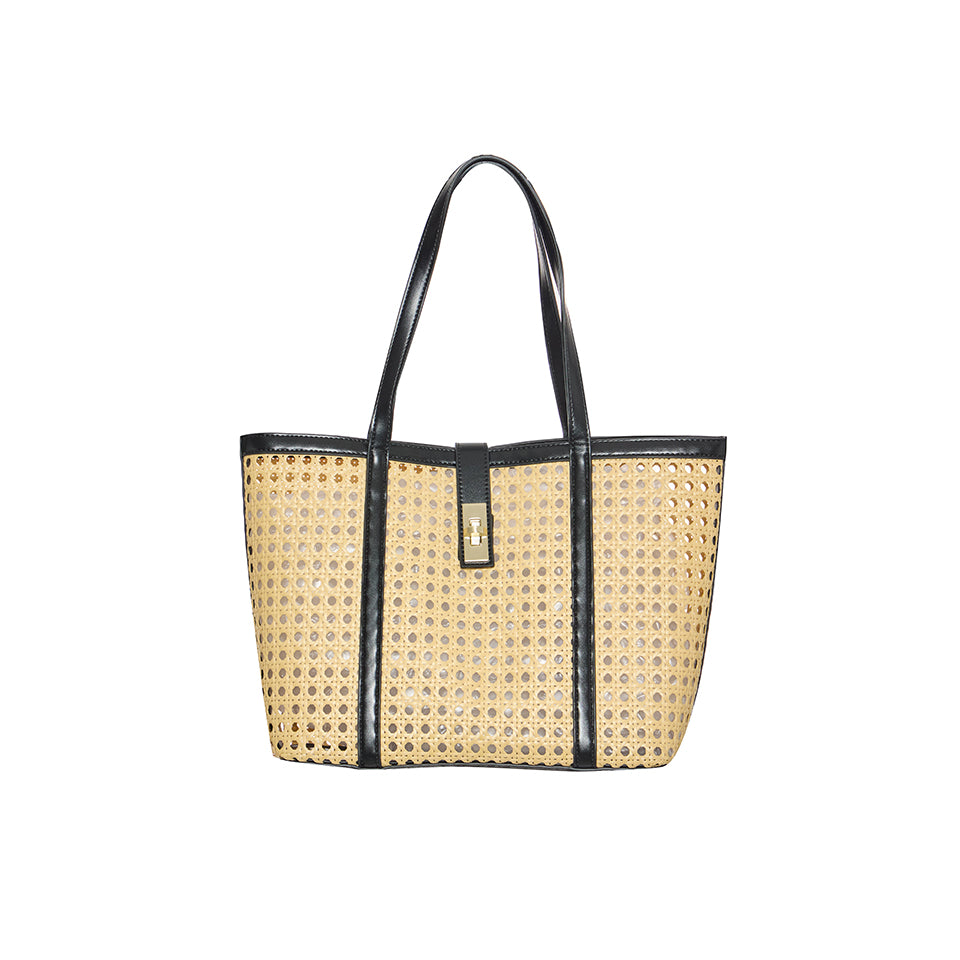 A-1849 Rattan Midi Shoulder Bag