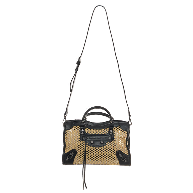 A-1862 Rattan Combination Mini Tote Bag