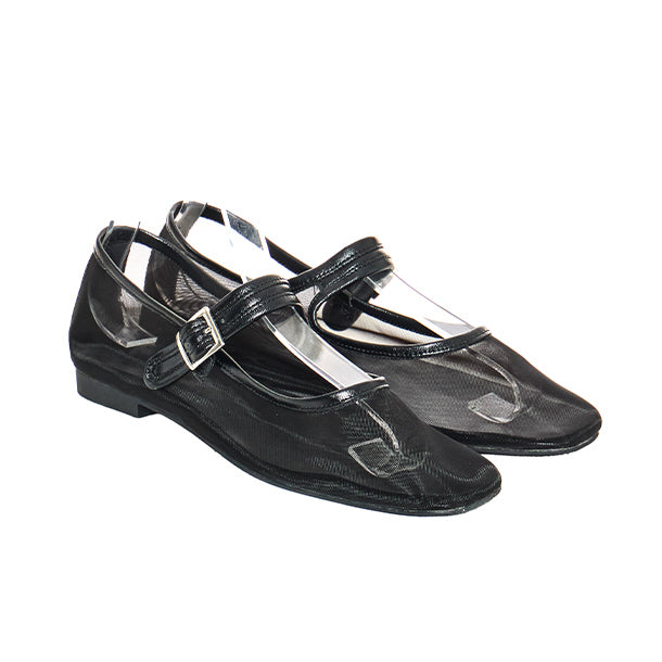 AR-3585 Sheer Mary Jane Flat Shoes