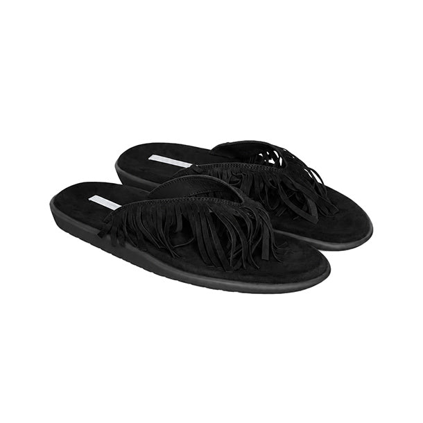 AR-3600 Suede Fringe Slippers