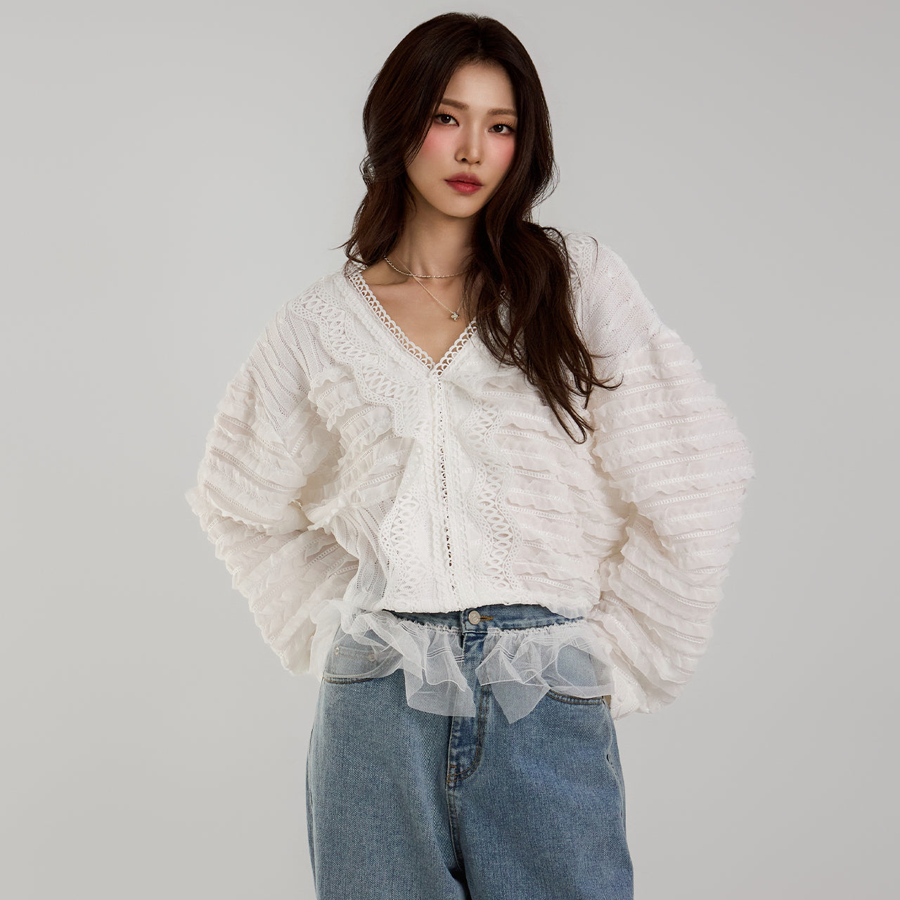 B3051 Lace Blouse