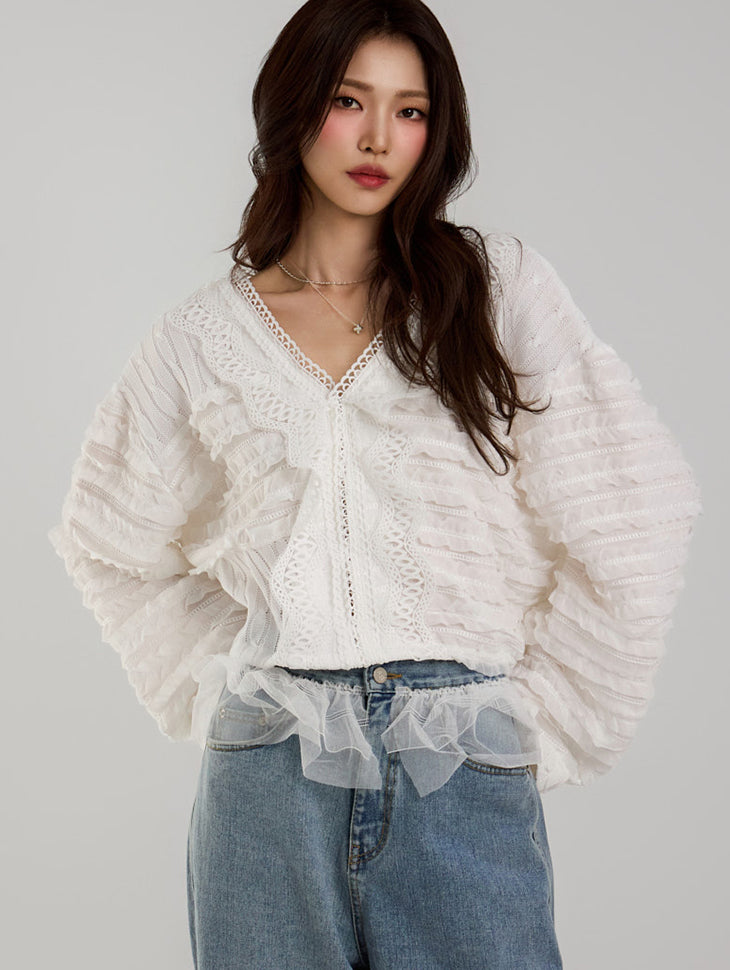B3051 Lace Blouse