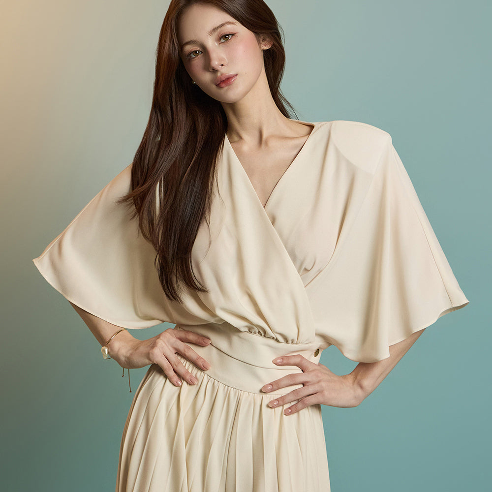 B3068 Wrap Shirring Blouse