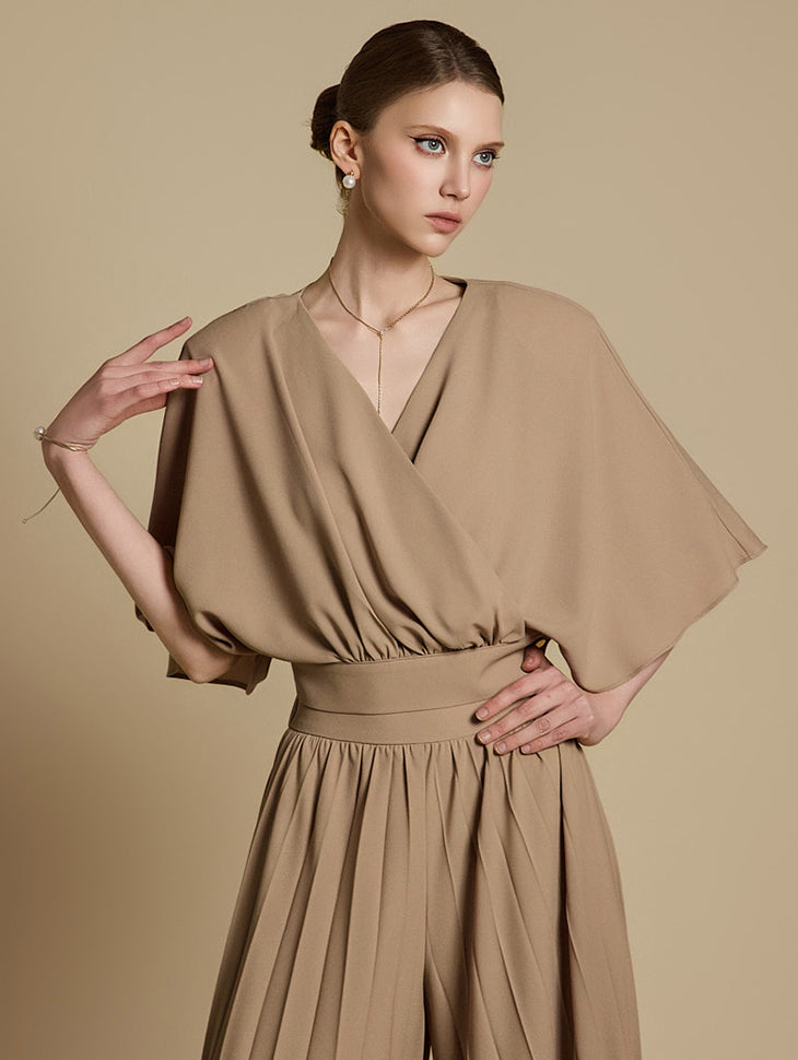 B3068 Wrap Shirring Blouse