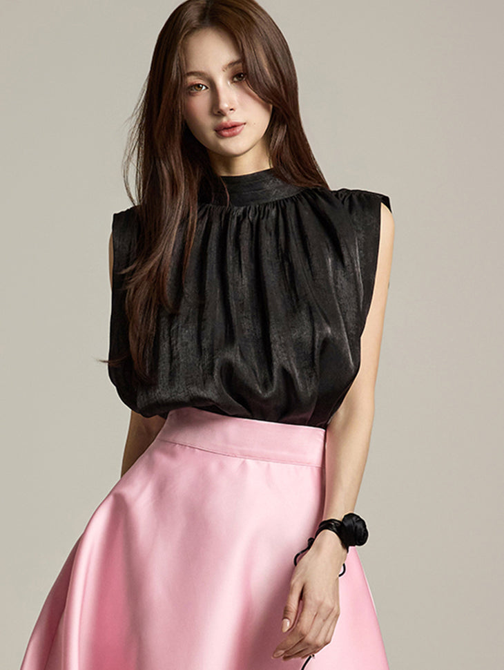 B3075 Sleeveless Blouse with Strap