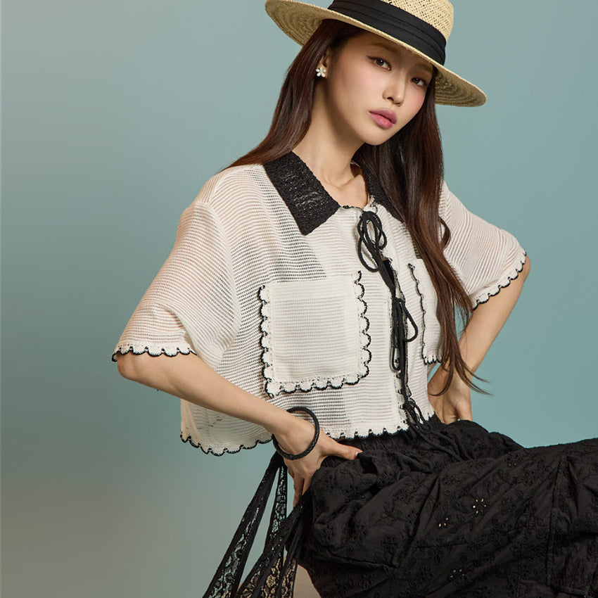 B3080 Ribbon Blouse
