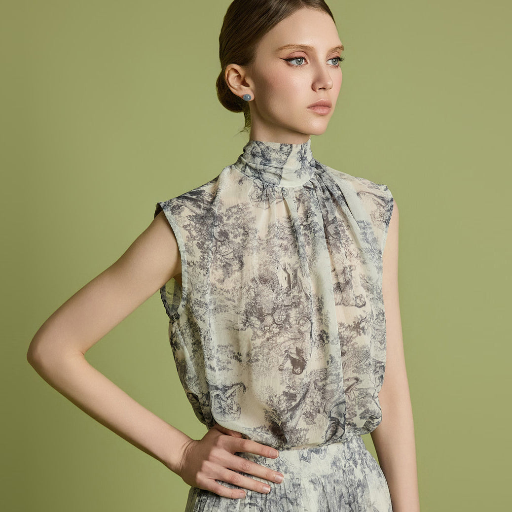 B3083 Scarf Blouse