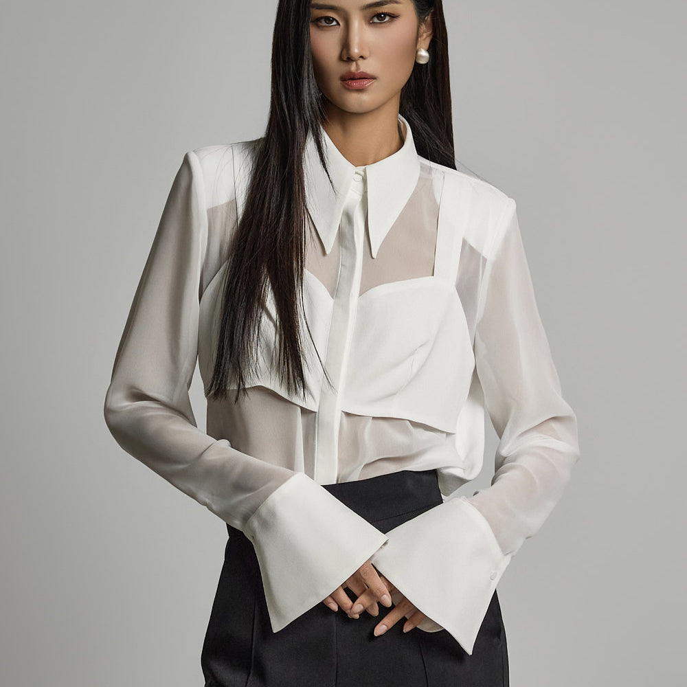 B9193 Sheer Blouse