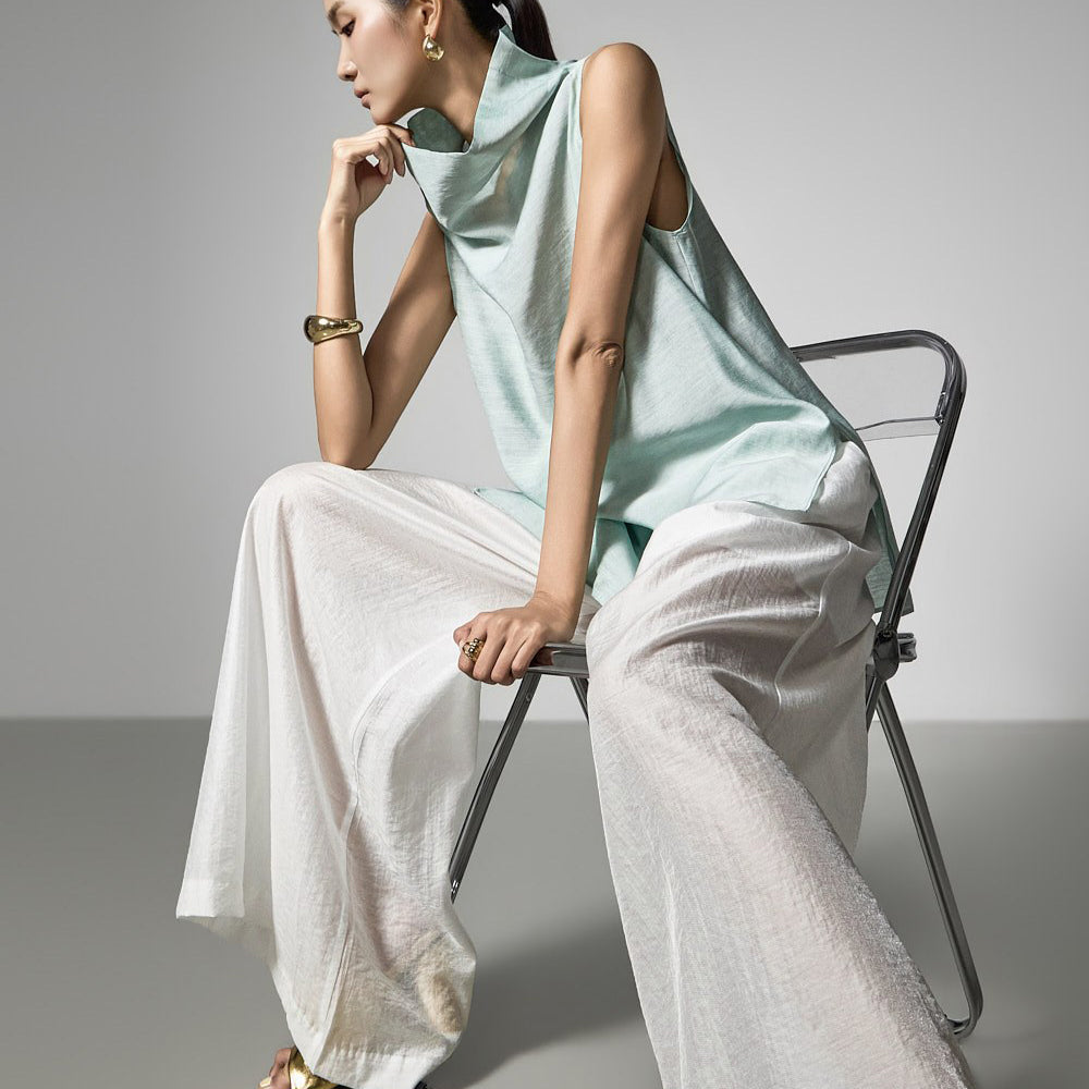 B9221 Drape Turtleneck Blouse