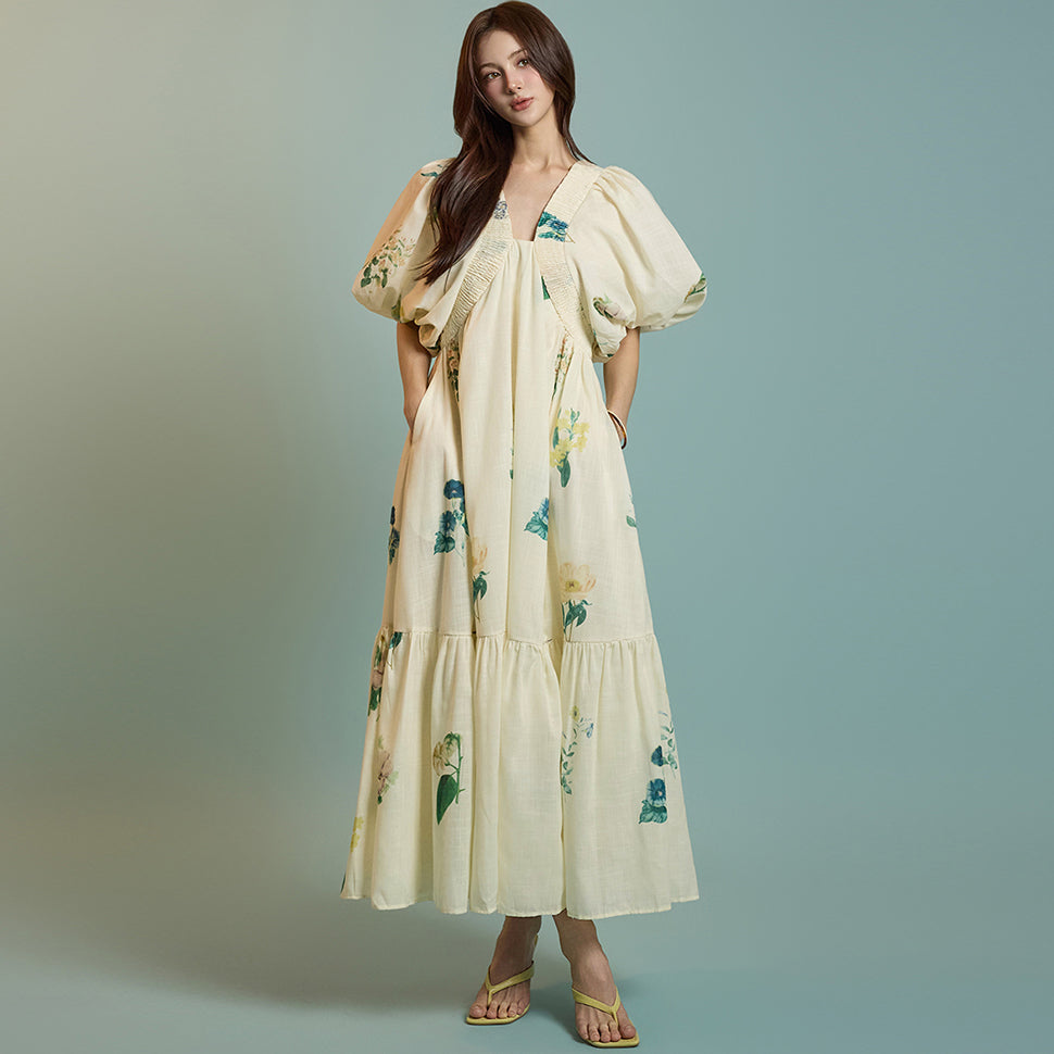 D5180 Flower Patterned Dress