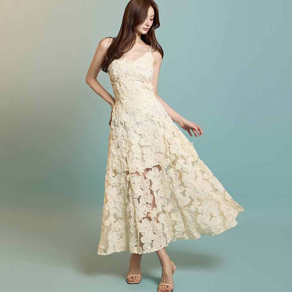 D5277 Chiffon Laced Dress